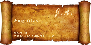 Jung Alex névjegykártya